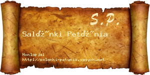 Salánki Petúnia névjegykártya